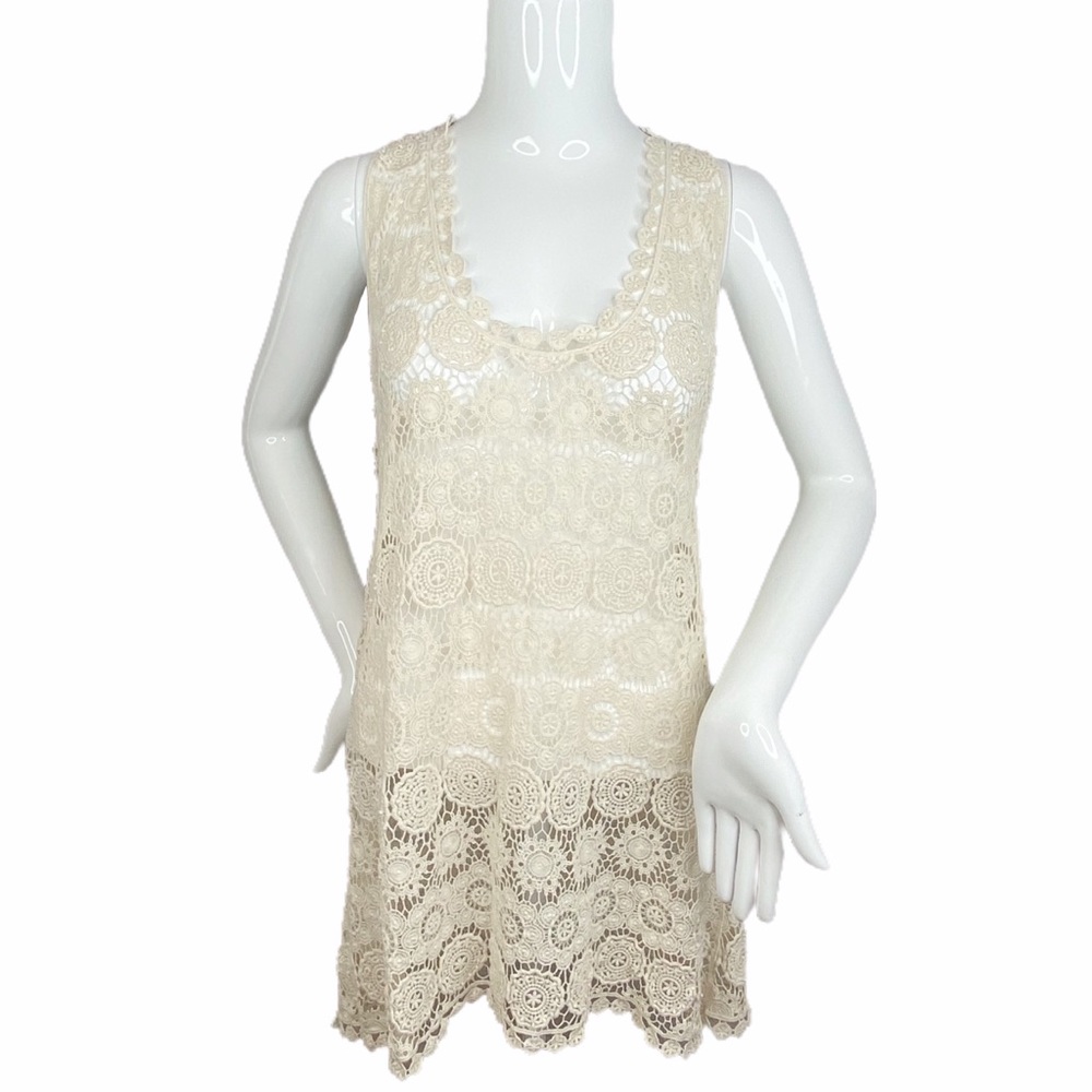 Lovers + Friends Crochet Lace Dress/Swim Cover L